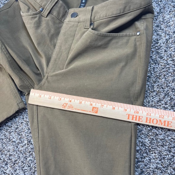 Lululemon ABC Slim Fit Pant Warpstreme Men's 28x31 Khaki Tan LM5ABNS - Picture 9 of 10